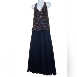 Scala Blue A-Line Maxi drees for Cocktail